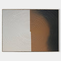 3D White Plaster Abstract Art Canvas White Plaster Texture Painting Large White and Brown Wall Art – SJ#0163