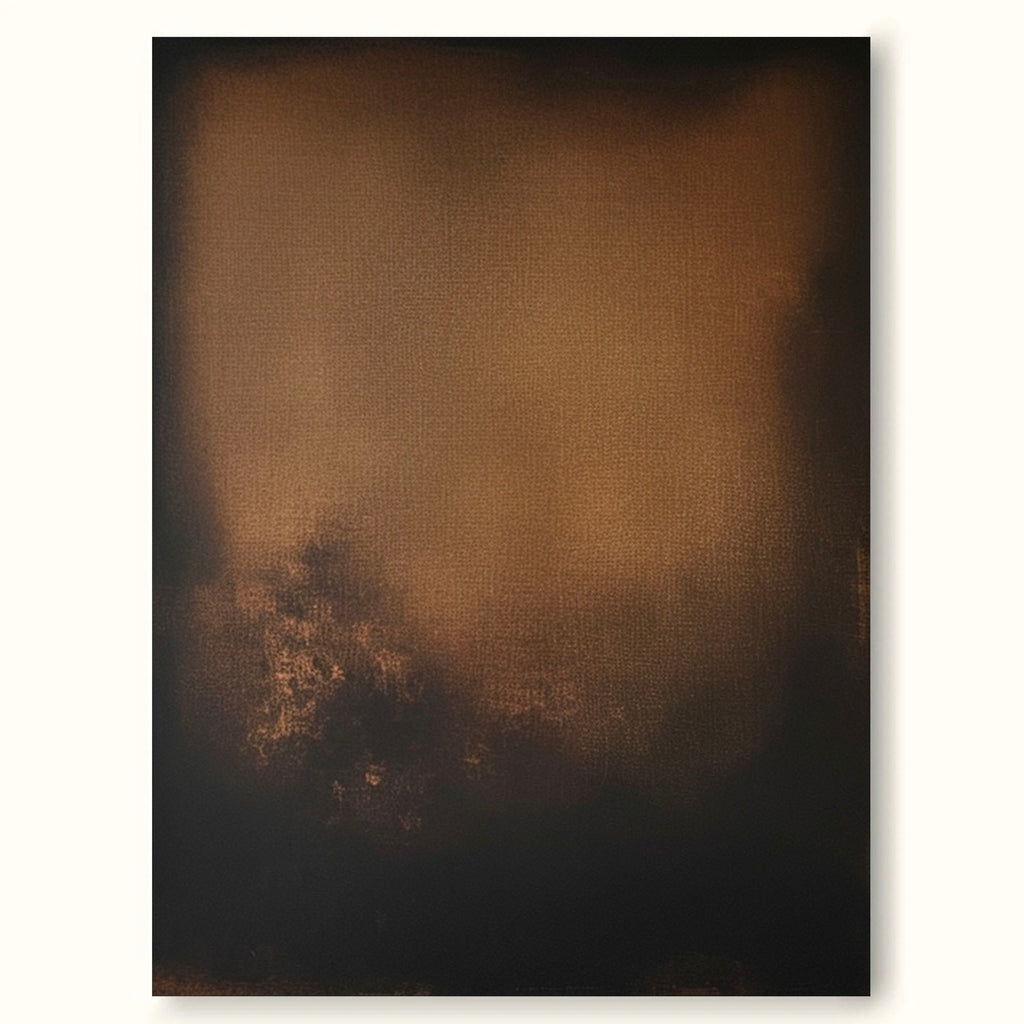 Black Minimalist Wall Art Black Brown Abstract Painting Wabi Sabi Wall Art Large Neutral Wall Decor-SJ#0253