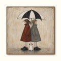 Couple Wall Art Romantic Umbrella Oil Painting For Wedding Gift Decor-SJ#0183
