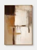 Wabi-Sabi Minimalist Abstract Painting _ Geometric Abstract Wall Art – SJ#0096