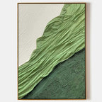 Green Abstract Art on Canvas Green-SJ#0174