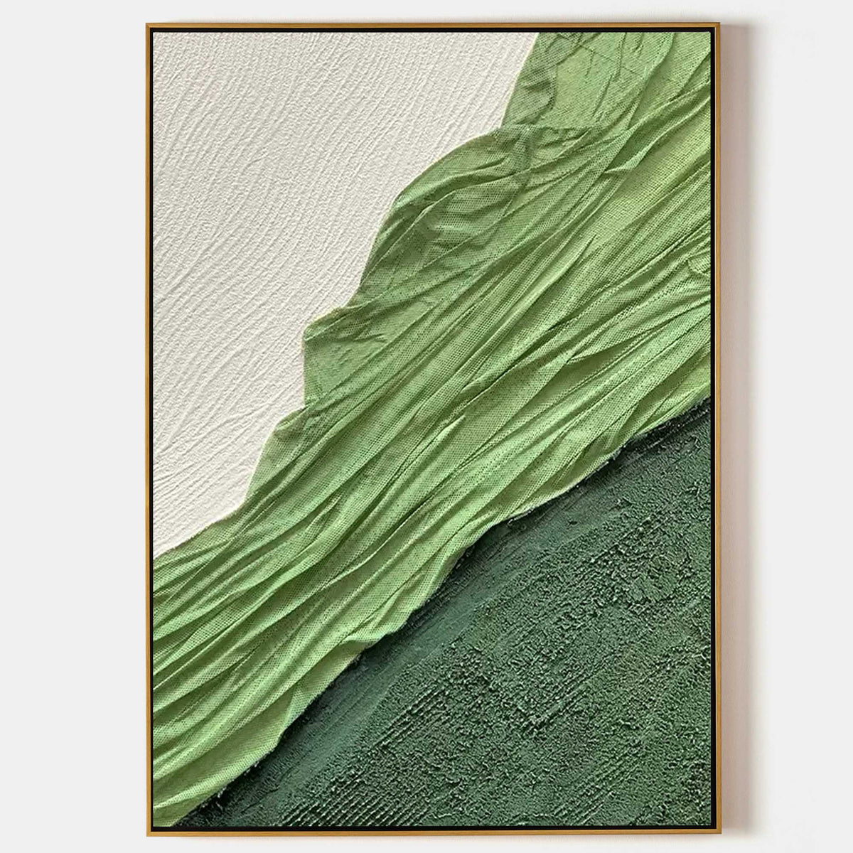 Green Abstract Art on Canvas Green-SJ#0174
