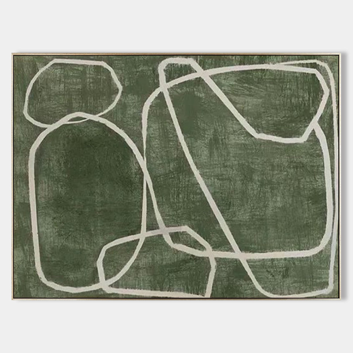 Green Minimalist Abstract Canvas Art Green Abstract Minimalist Wall Art Green Minimalist Painting – SJ#0148