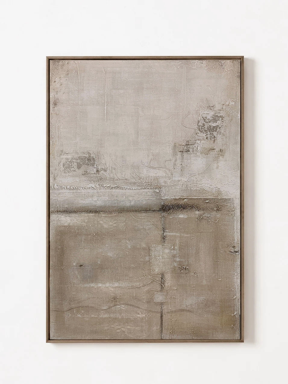 Beige Brown Original Abstract Painting, Neutral Textured Wall Art, Wabi Sabi Canvas Art for Home Decor - Main Product Image | Seegart