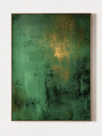 Emerald Green Abstract Wall Art _ wabi sabi painting – SJ#0104