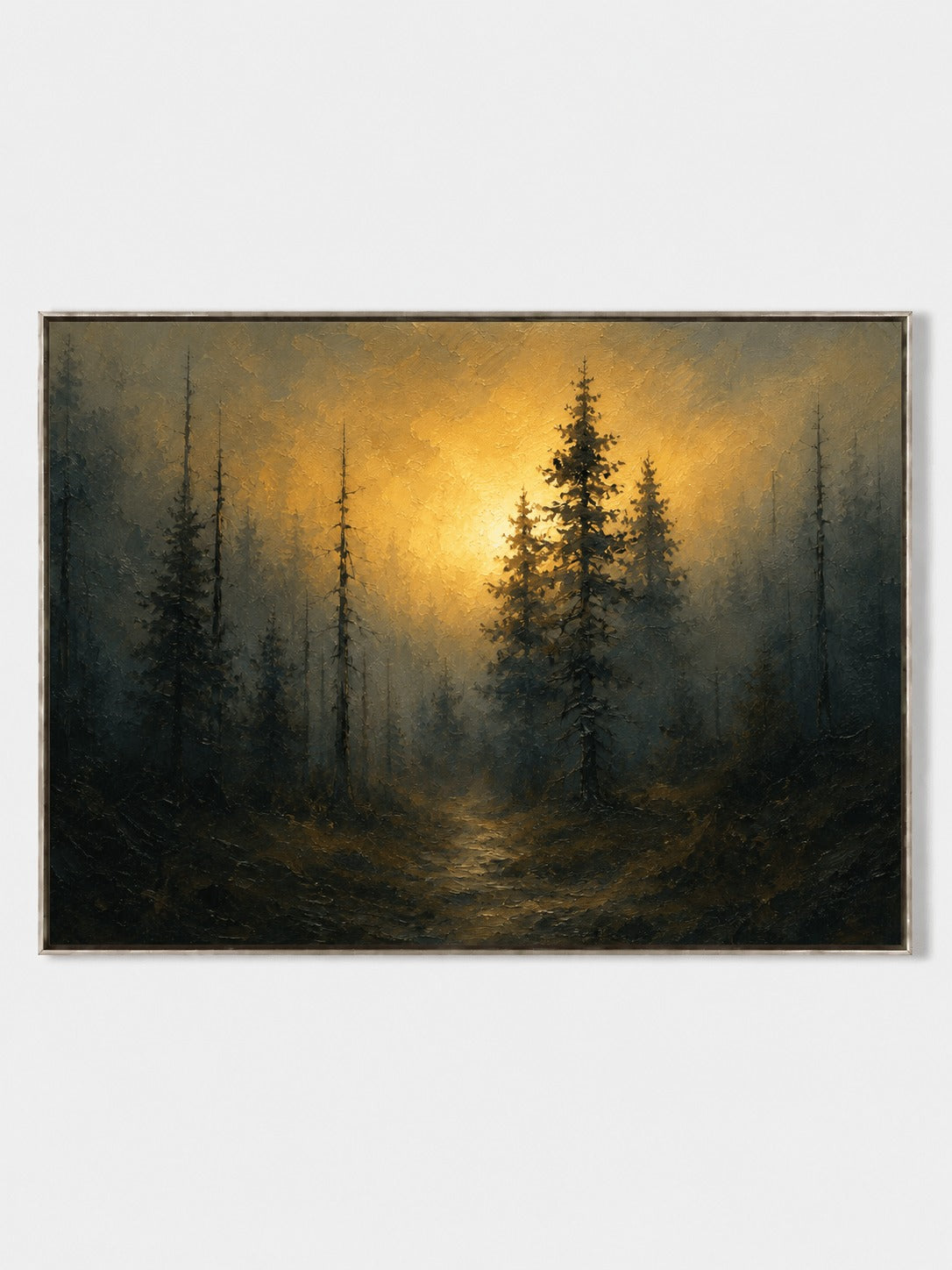 Moody Forest Wall Art _ Abstract Dark Forest Wall Art –SJ#0125