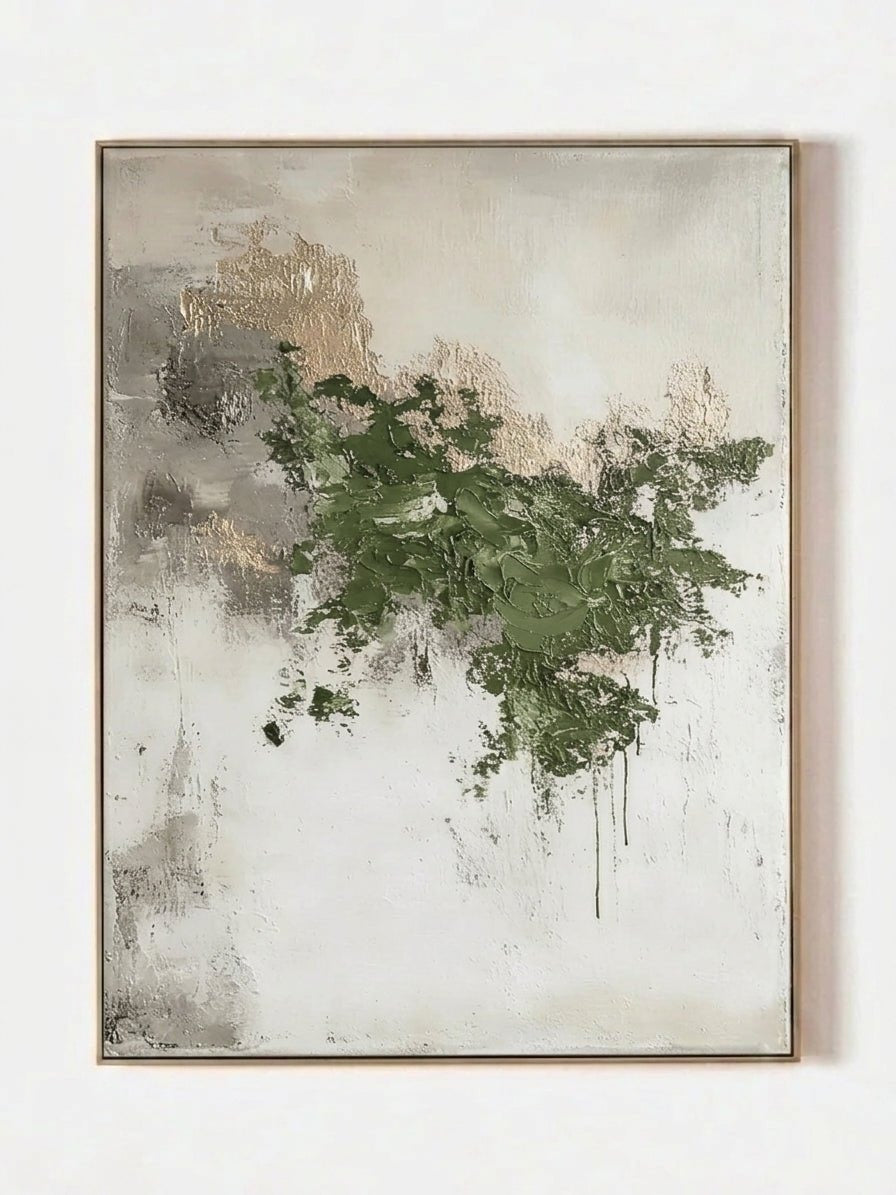 Wabi-Sabi Sage Green Abstract Wall Art – SJ#0070