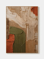 Wabi-Sabi Textured Geometric Wall Art _ SJ#0062