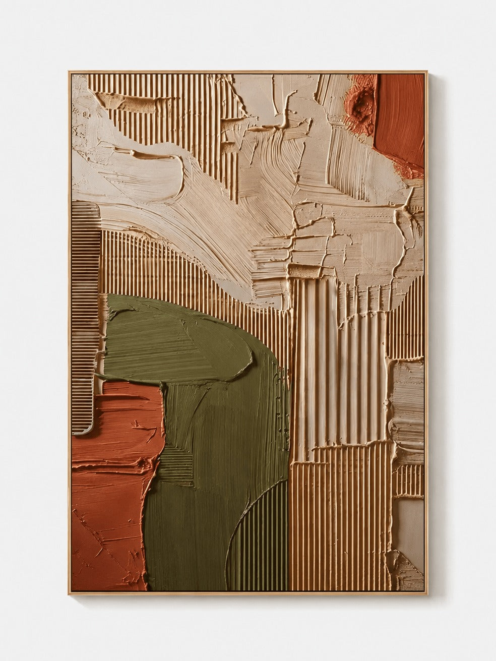 Wabi-Sabi Textured Geometric Wall Art _ SJ#0062