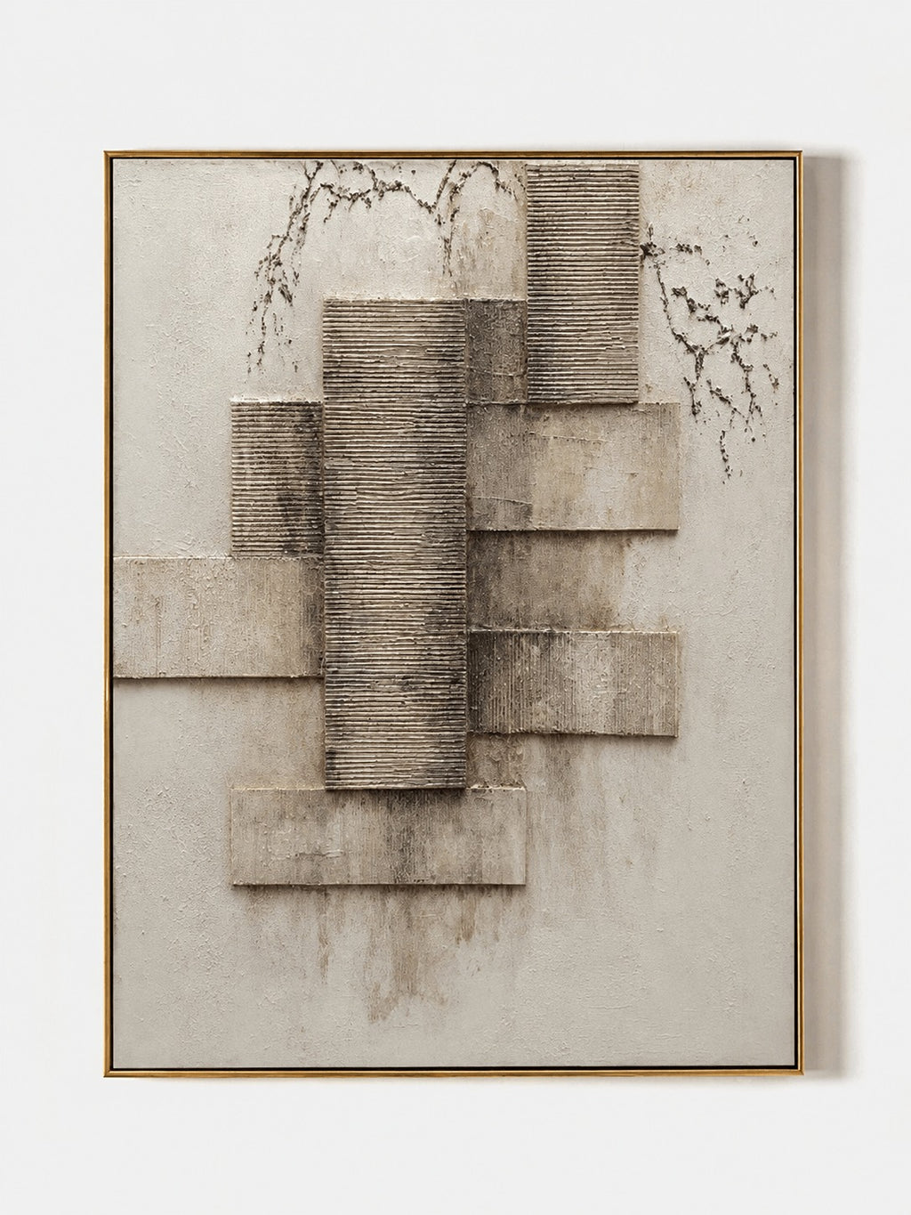 Modern Textured Geometric Wall Art – SJ#0092