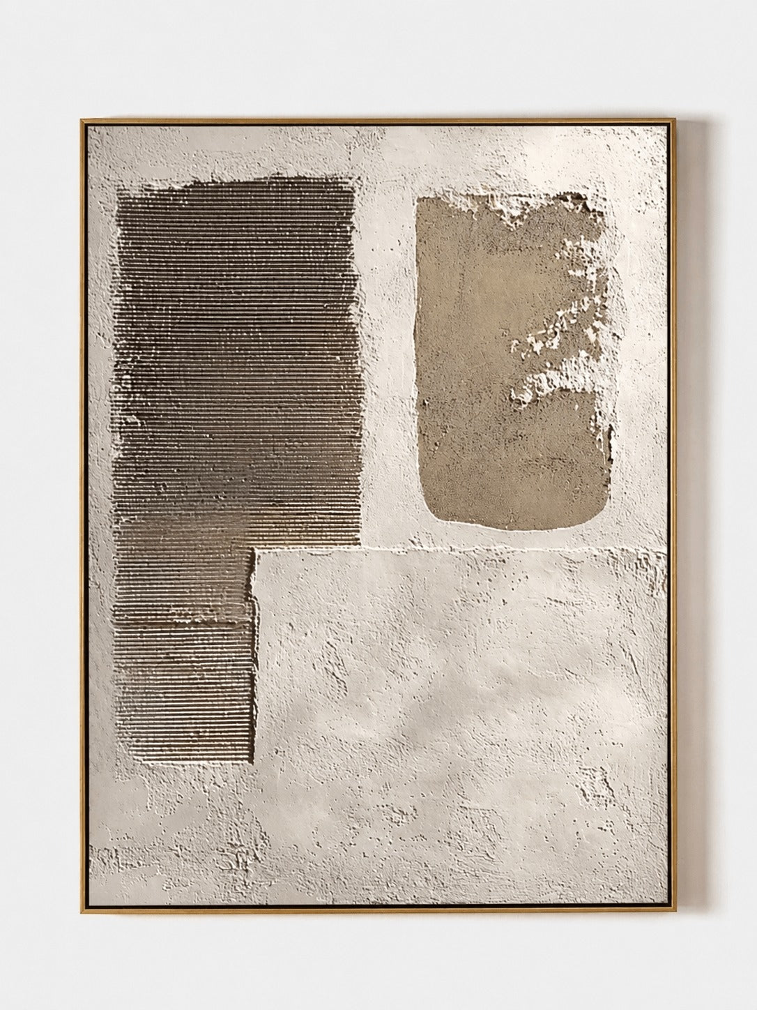 Wabi-Sabi Textured Geometric Wall Art – SJ#0091