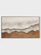 Neutral Ocean Waves Wall Art _ Textured Coastal Art –SJ#0131