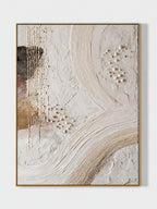 Wabi Sabi Ivory Textured Abstract Wall Art _ Eliot Vermeer –SJ#0058
