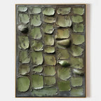 Large 3D Green Abstract Canvas Art for Sale Wabi Sabi Abstract Art Green Canvas Wall Painting – SJ#0158