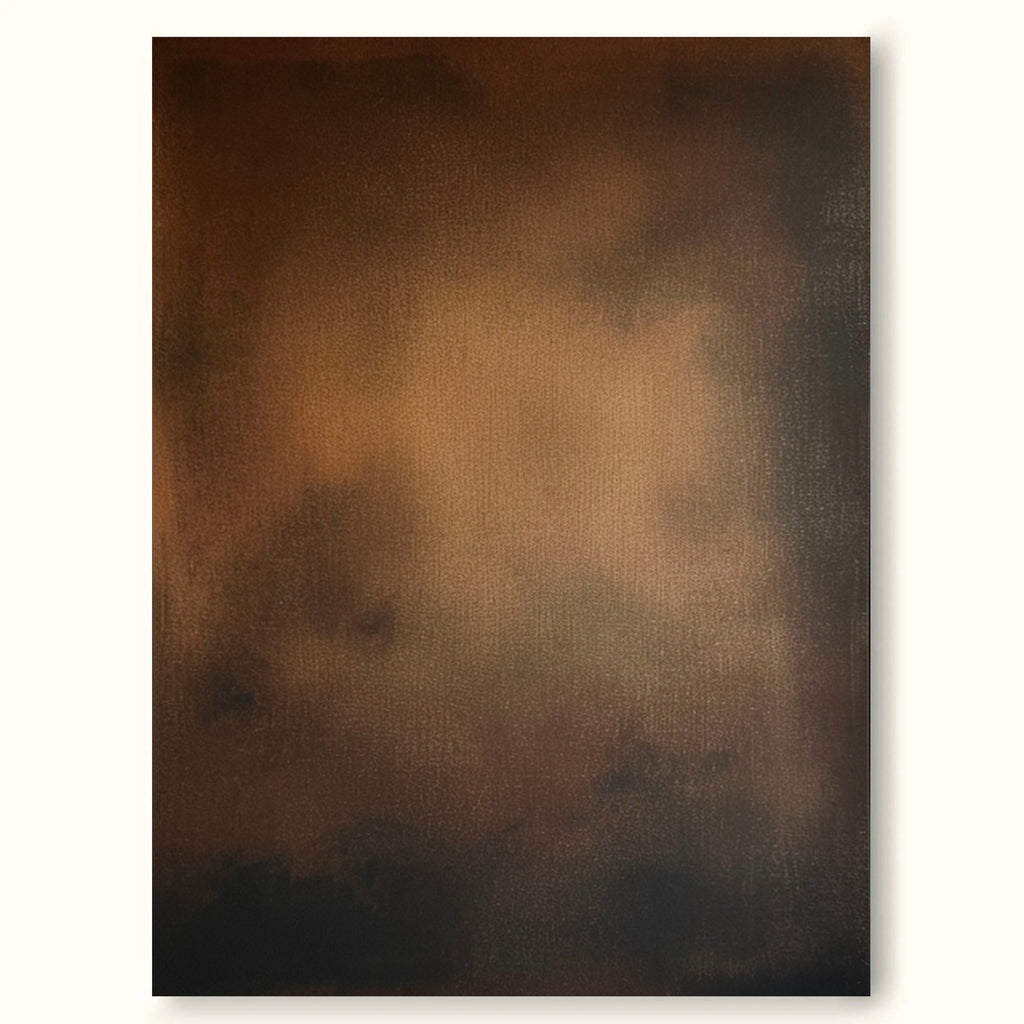 Large Brown And Black Minimalist Abstract Painting Original Black Brown Minimalist Wall Art-SJ#0254