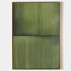 Large Green Minimalist Abstract Pa-SJ#0149