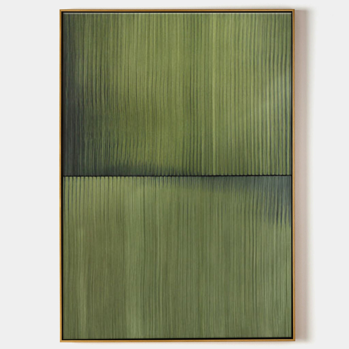 Large Green Minimalist Abstract Pa-SJ#0149
