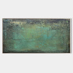 Large Green Textured Abstract Canvas Wall Art Green Minimalist Textured Painting Green Abstra-SJ#0178