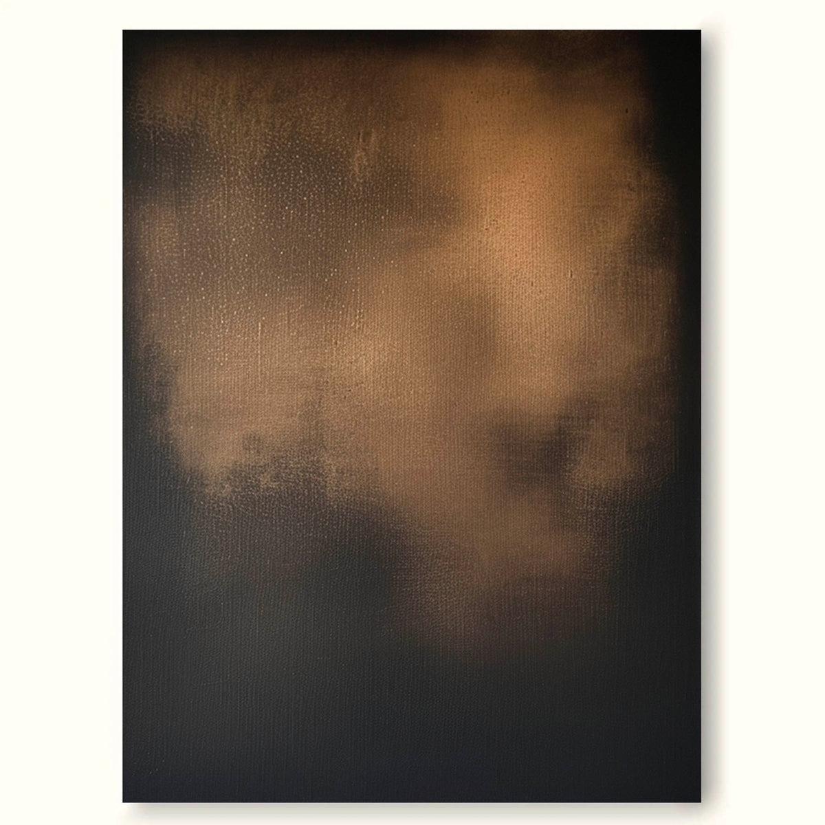 Minimalist Brown Black Canvas Wall Art Dark Brown Abstract Painting Black Minimalist Wall Decor-SJ#0252