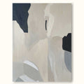 Minimalist Modern Wall Art Black And Beige Minimal-SJ#0268