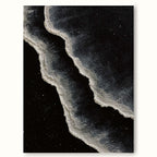 Minimalist Original Black And White Wave Painting Bl-SJ#0206