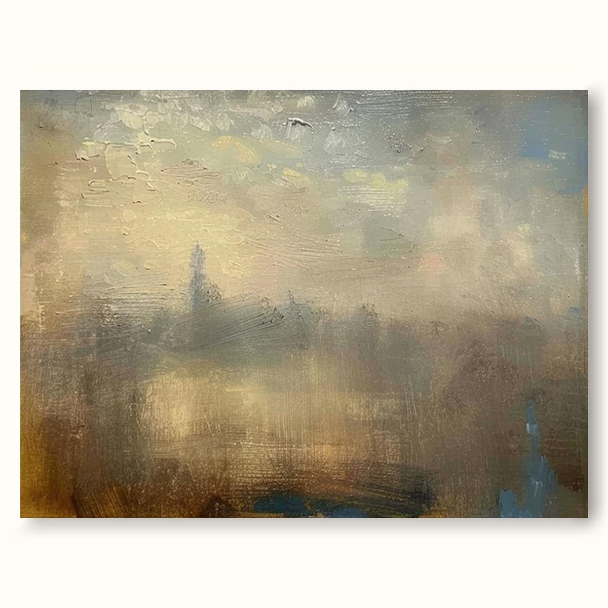 Original Vintage Landscape Oil Painting Vintage Ab-SJ#0260