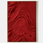 Red 3D Abstract Art Heavy Textured-SJ#0173
