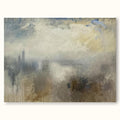 Vintage Abstract Seascape Oil Painting Retro Coast-SJ#0261