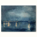 Vintage Country Night Landscape Canvas Wall Art Bl-SJ#0266