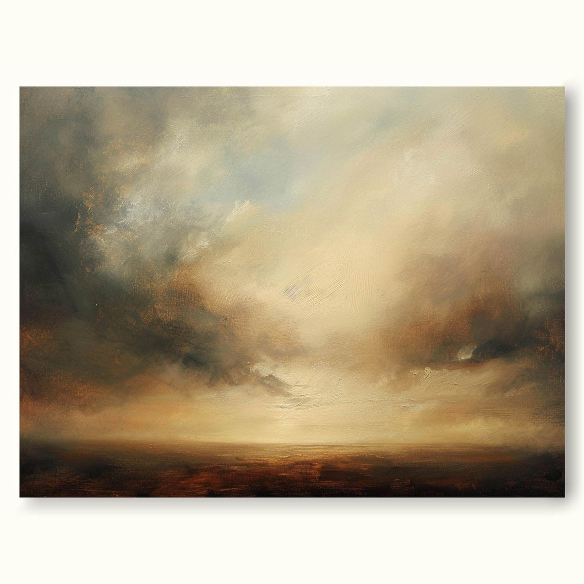 Vintage Moody Seascape Paintings Retro Wabi Sabi L-SJ#0264
