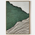 White and Green 3D Minimalist Abst-SJ#0175