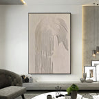 Wabi Sabi Beige & Brown Abstract -#SJ0318