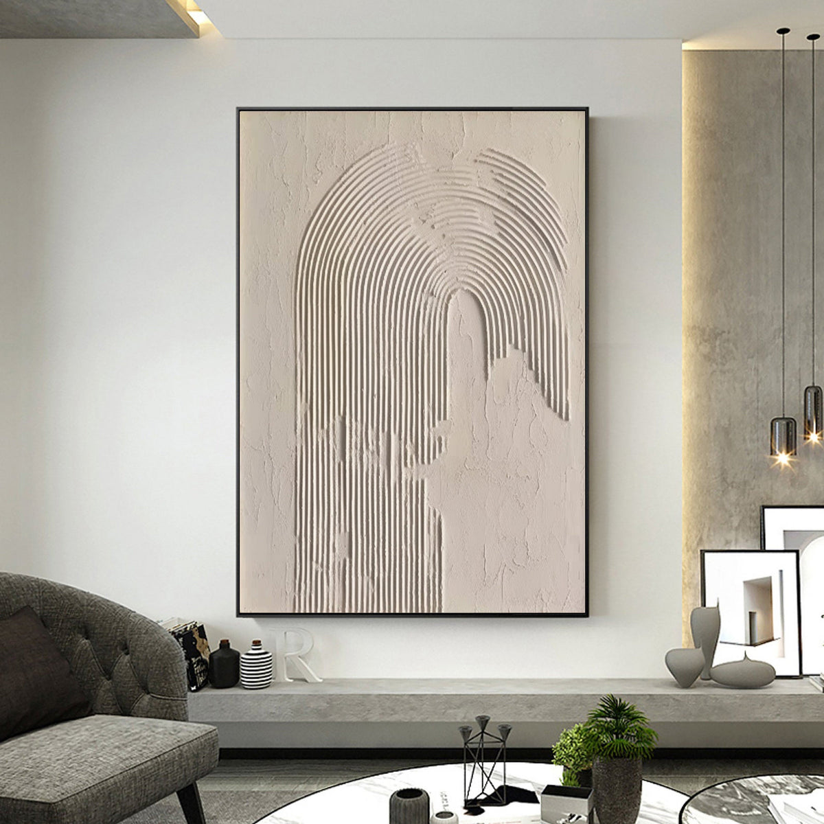 Wabi Sabi Beige & Brown Abstract -#SJ0318