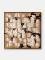 Wabi-Sabi Earth Tone Wall Art _ Textured Geometric Wall Art – SJ#0047