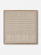 Wabi-Sabi Minimalist Wall Art – Beige Textured Geometric Painting – SJ#0050