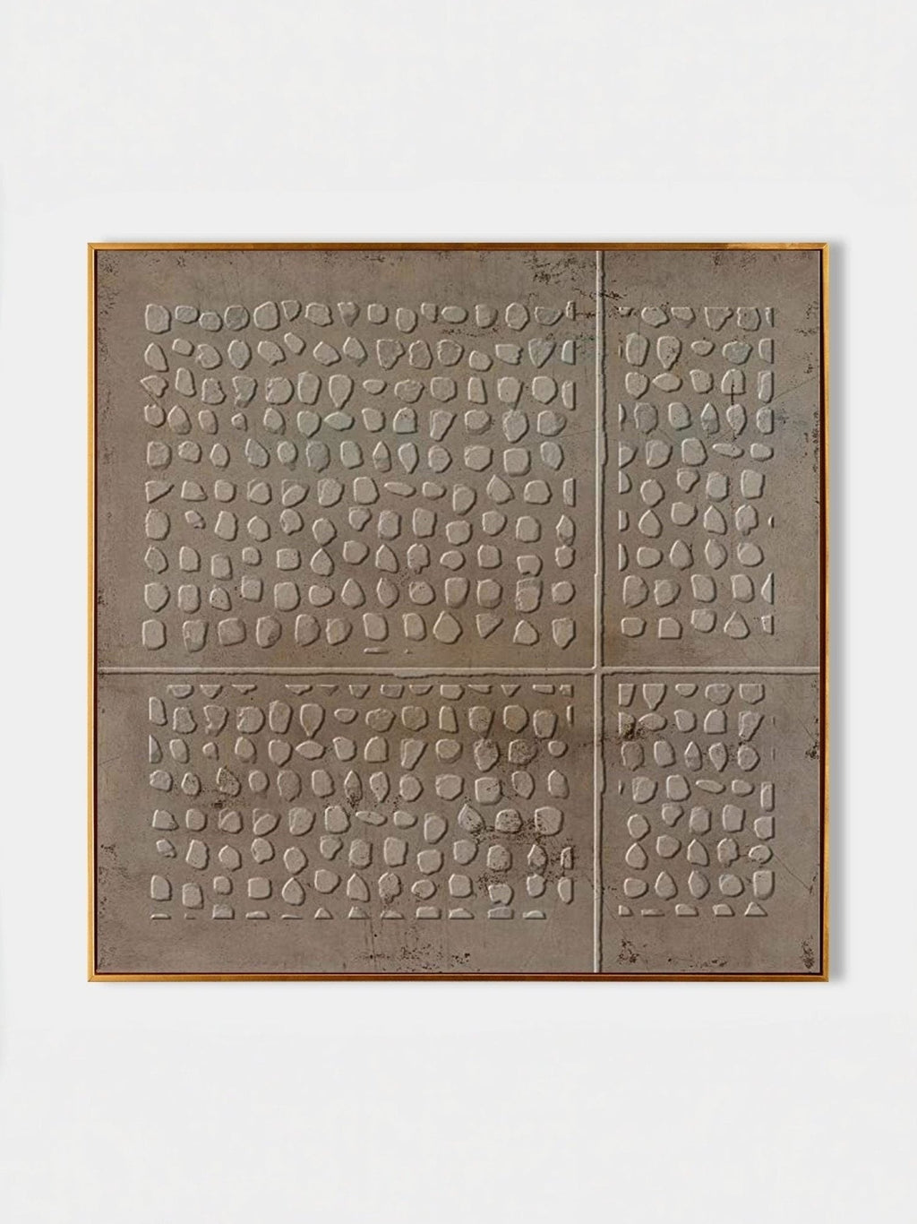 Bronze Grid Relief Wabi-Sabi Wall Art – SJ#0006