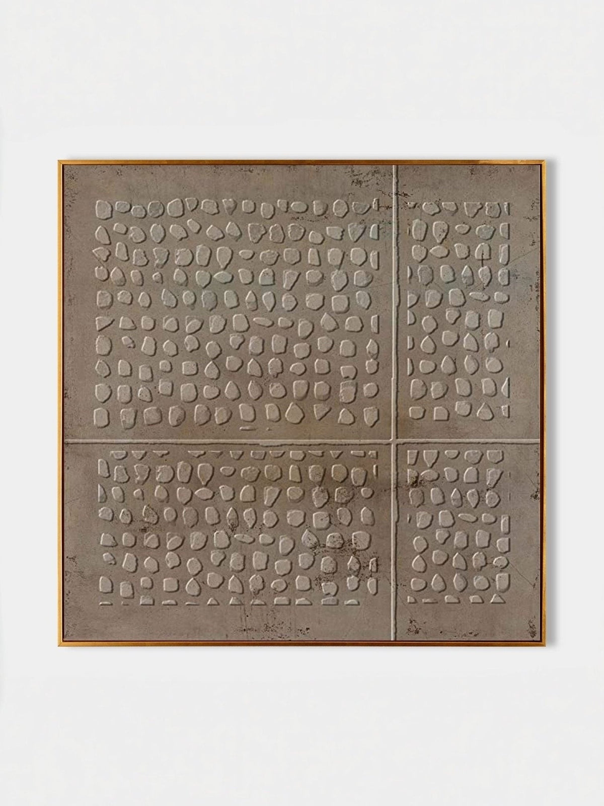 Bronze Grid Relief Wabi-Sabi Wall Art – SJ#0006