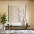 Large Beige 3D Textured Wall Art, Minimalist Painting,neutral Plaster Painting, Wabi-sabi Wall Art,handmade Painting, Modern Living Room Art - SJ#0332