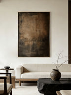 Bronze Abstract Wall Art _ Hand-Painted Texture SJ#0054