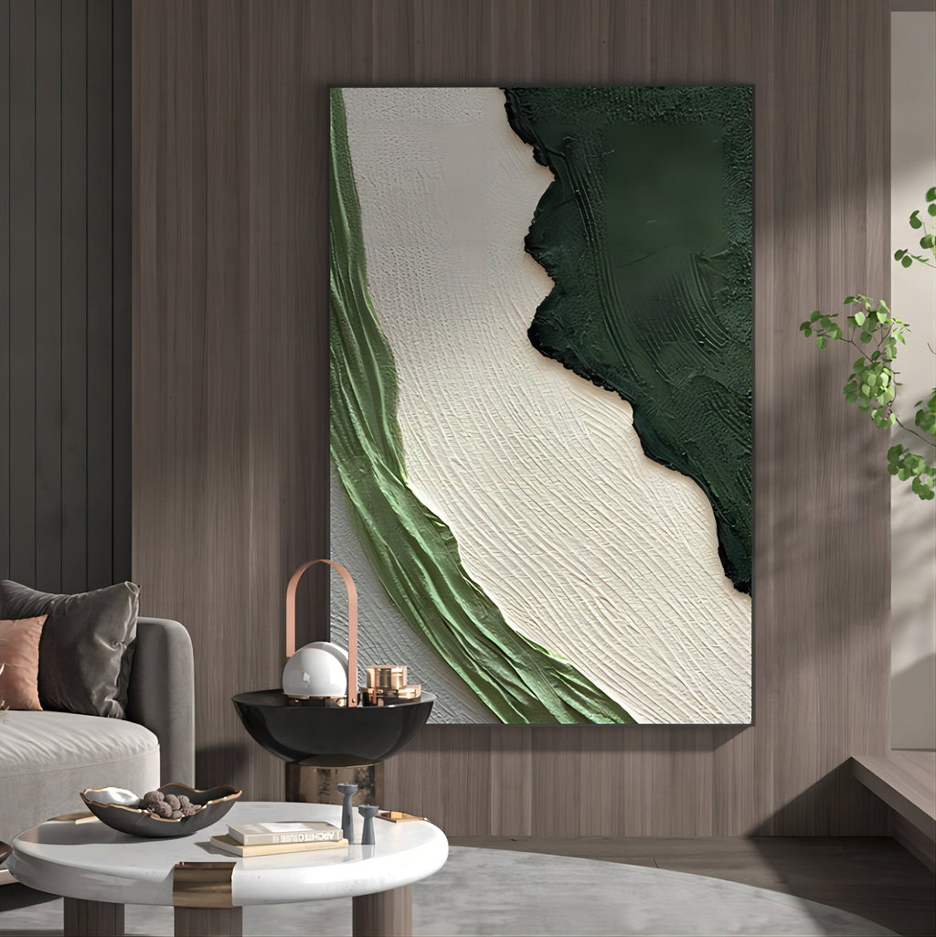 Green Plaster Abstract Art 3D Gree-SJ#0167