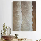 Large Brown 3D Abstract Paintings Large 3D Brown Textured Wall Art Wabi Sabi Home Decor –SJ#0169