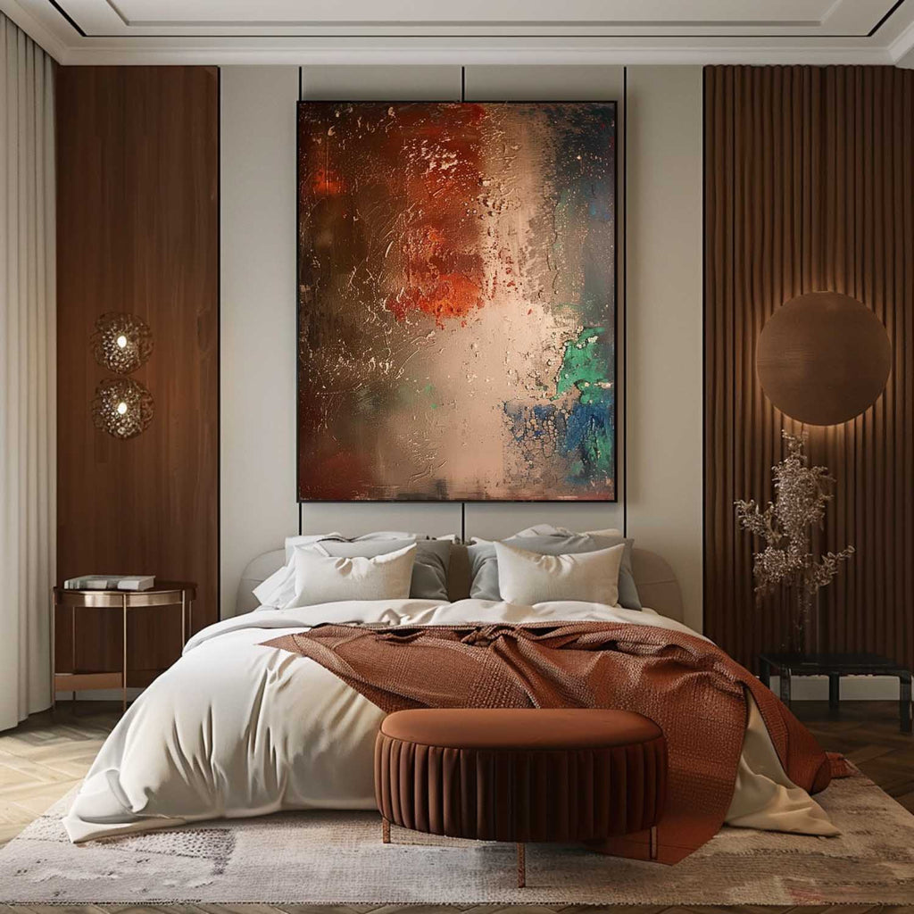 Large Gold Textured Abstract Art Wabi-Sabi Wall Art Decor Gold Abstract Minimalist Oil Painting-SJ#0152