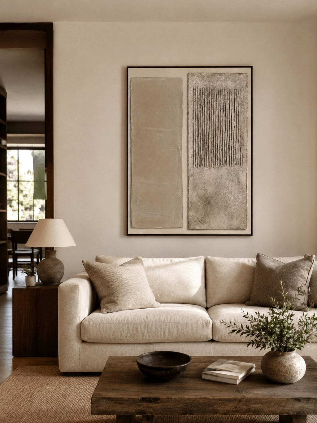 Neutral Textured Wabi-Sabi Wall Art _ Abstract Painting –SJ#0111