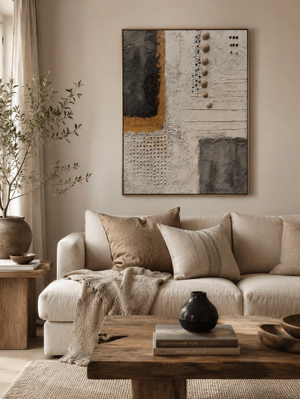 Wabi-Sabi Textured Wall Art – SJ#0057