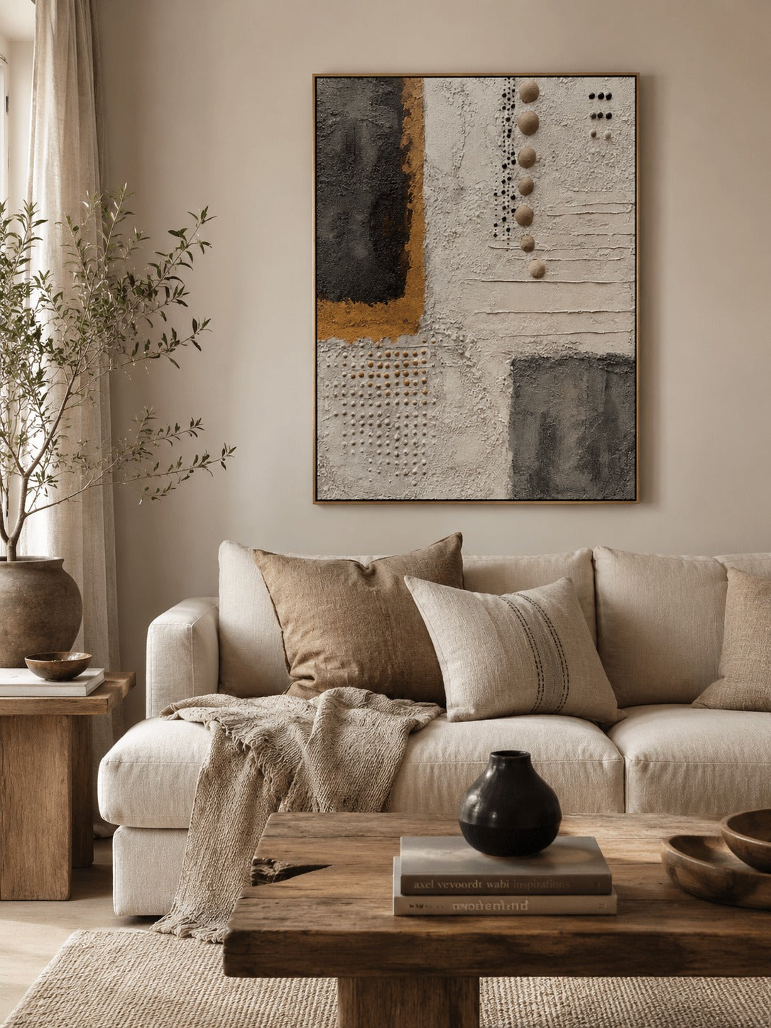 Wabi-Sabi Textured Wall Art – SJ#0057