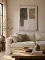 Wabi-Sabi Textured Geometric Wall Art – SJ#0091