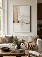 Neutral Textured Abstract Wall Art _ Wabi Sabi Painting – SJ#0101