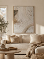 Wabi Sabi Ivory Textured Abstract Wall Art _ Eliot Vermeer –SJ#0058