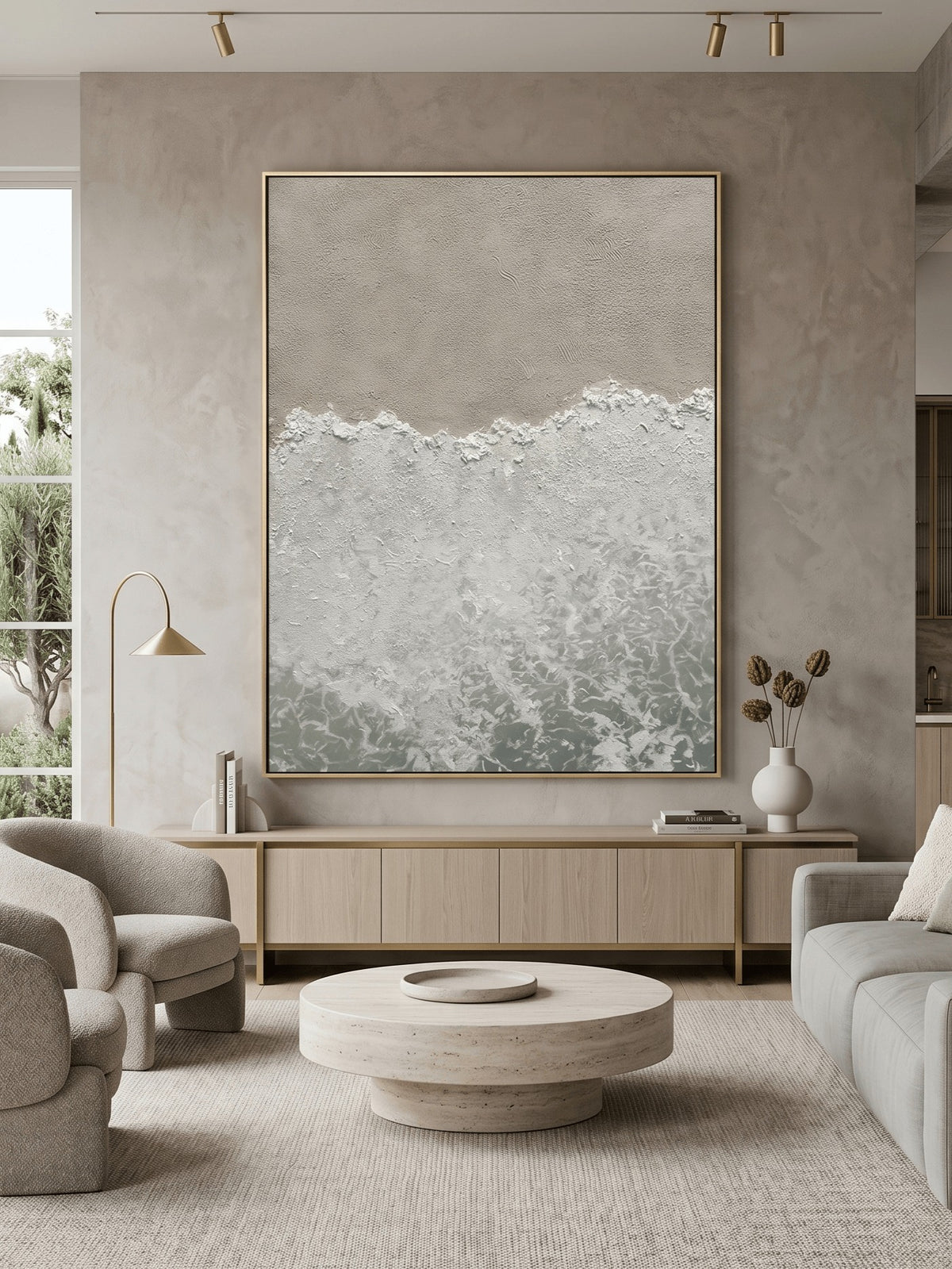 Wabi-Sabi Abstract Beach Shore Wall Art –SJ#0078