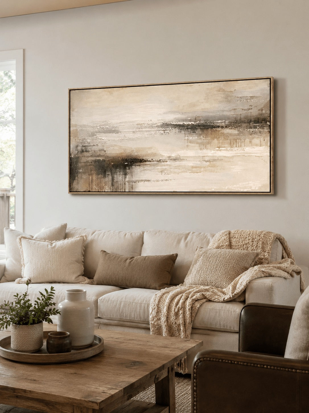 Neutral Abstract Landscape Wall Art – SJ#0134